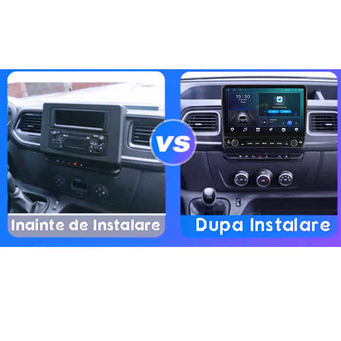 Navigatie dedicata Renault Master 2021 Tesla cu butoane rotative model 2024, 4GB RAM 64GB ROM, Procesor Quadcore, Android 14, Display QLED 10", DSP, Carplay&Android Auto [7]