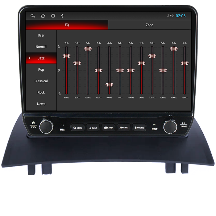 Navigatie dedicata Renault Megane 2 2002-2009 Tesla cu butoane rotative model 2024, 4GB RAM 64GB ROM, Procesor Quadcore, Android 14, Display QLED 10", DSP, Carplay&Android Auto [2]