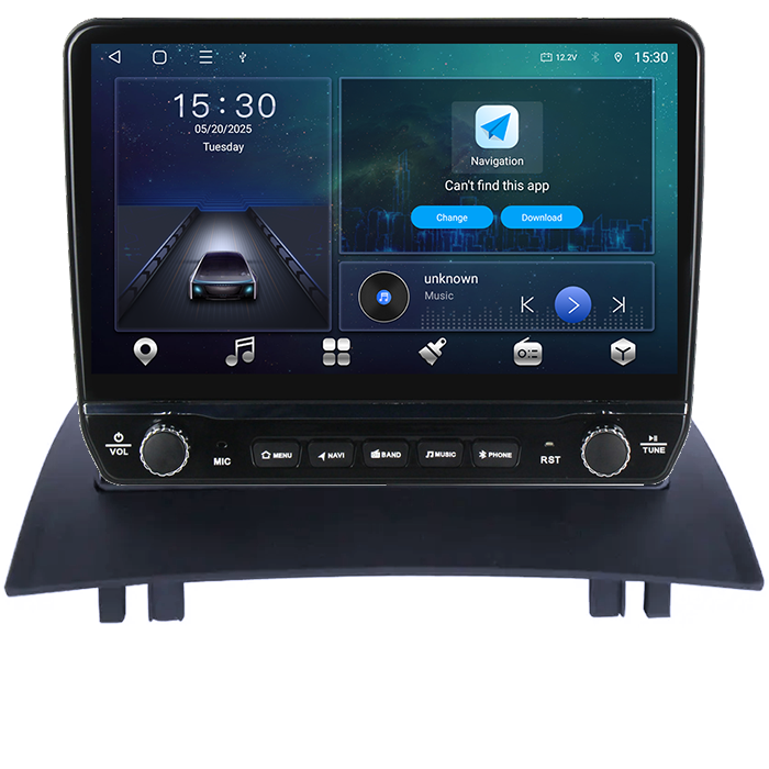 Navigatie dedicata Renault Megane 2 2002-2009 Tesla cu butoane rotative model 2024, 4GB RAM 64GB ROM, Procesor Quadcore, Android 14, Display QLED 10", DSP, Carplay&Android Auto [6]