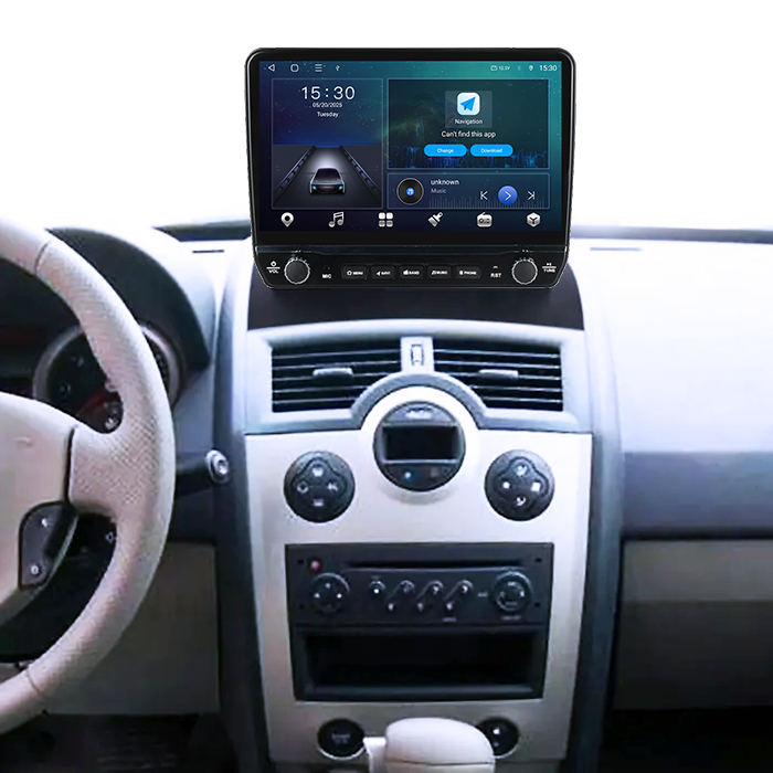 Navigatie dedicata Renault Megane 2 2002-2009 Tesla cu butoane rotative model 2024, 4GB RAM 64GB ROM, Procesor Quadcore, Android 14, Display QLED 10", DSP, Carplay&Android Auto [7]