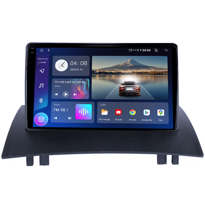 Navigatie dedicata Renault Megane 2 2002-2009, 4GB RAM 64GB ROM, Quad Core, Display 9" QLED 1K, Carplay, Android 14, Bluetooth, Magazin Play, Suport Camere AHD [2]