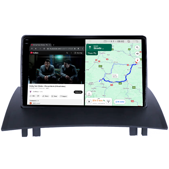 Navigatie dedicata Renault Megane 2 2002-2009, 8GB RAM 128GB ROM, Octacore, Platforma TS18, Android 14, Display QLED 9", Suporta camera 360", DSP, Carplay&Android Auto, SIM 4G, Ventilator Activ [4]