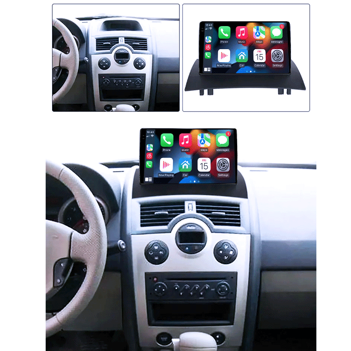 Navigatie dedicata Renault Megane 2 2002-2009, 8GB RAM 128GB ROM, Octacore, Platforma TS18, Android 14, Display QLED 9", Suporta camera 360", DSP, Carplay&Android Auto, SIM 4G, Ventilator Activ [6]