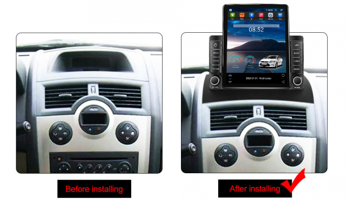 Navigatie dedicata Renault Megane 2 2002-2009,Tesla Style, ANDROID 13,Carplay&Android Auto, 10 inch , 8+128GB, Internet, Aplicatii, Waze, GPS [3]