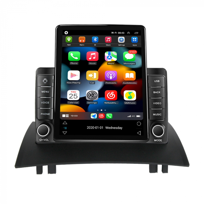 Navigatie dedicata Renault Megane 2 2002-2009,Tesla Style, ANDROID 13,Carplay&Android Auto, 10 inch , 8+128GB, Internet, Aplicatii, Waze, GPS [2]
