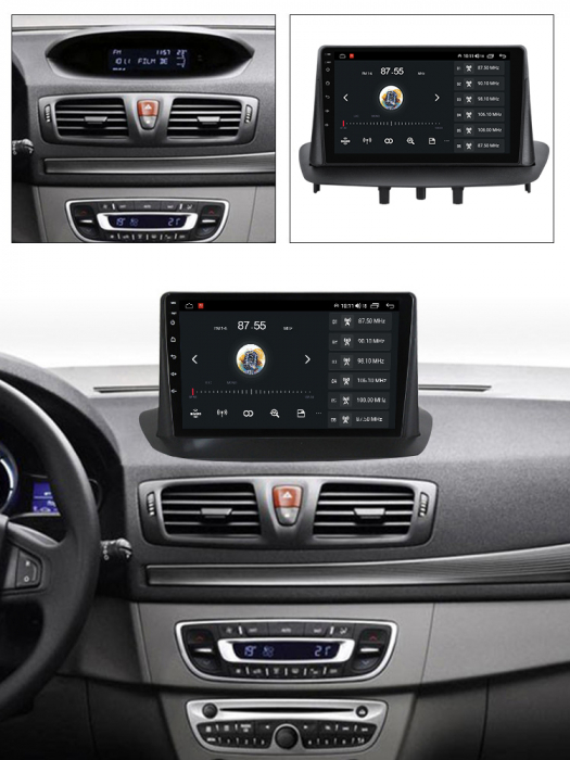 Navigatie dedicata Renault Megane 3 2008-2014, 4 GB RAM 32 ROM, Android 13, Display QLED, 9", DSP, Carplay, Android Auto, Internet, Youtube , Waze , WI-FI , USB , Bluetooth [6]