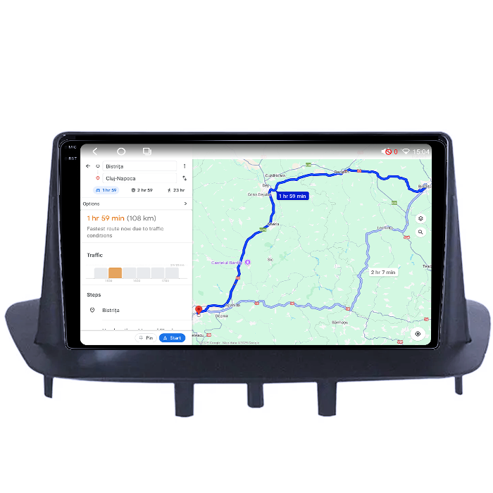 Navigatie dedicata Renault Megane 3 Fluence 2009-2015, 4GB RAM 64GB ROM, Octacore, Android 14, Display QLED 1K 9", Carplay&Android Auto, SIM 4G, Ventilator Activ [4]