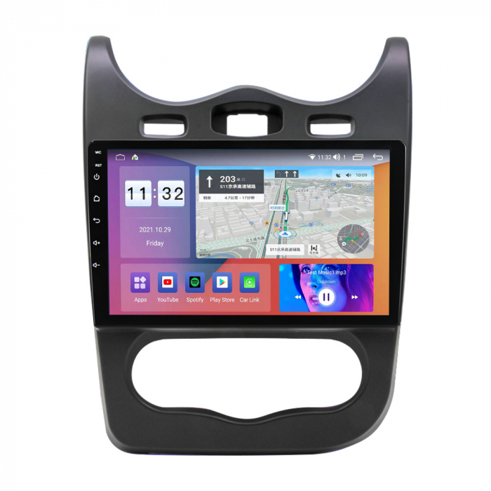 Navigatie dedicata Renault Sandero 2013-2014, 4 GB RAM 32 ROM, Android 13, Display QLED, 10", DSP, Carplay, Android Auto, Internet, Youtube , Waze , WI-FI , USB , Bluetooth [2]