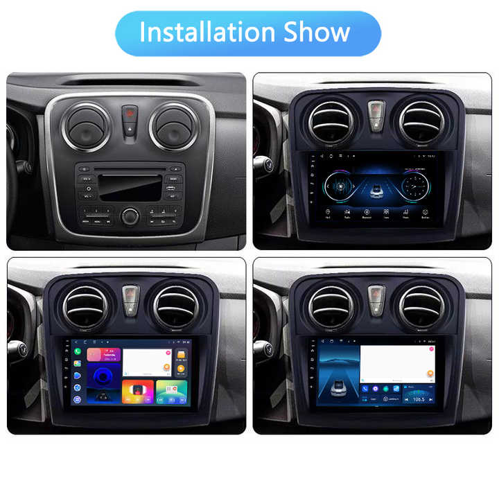 Navigatie dedicata Renault Sandero 2017, 4GB RAM 64GB ROM, Quad Core, Display 9" QLED 1K, Carplay, Android 14, Bluetooth, Magazin Play, Suport Camere AHD [2]