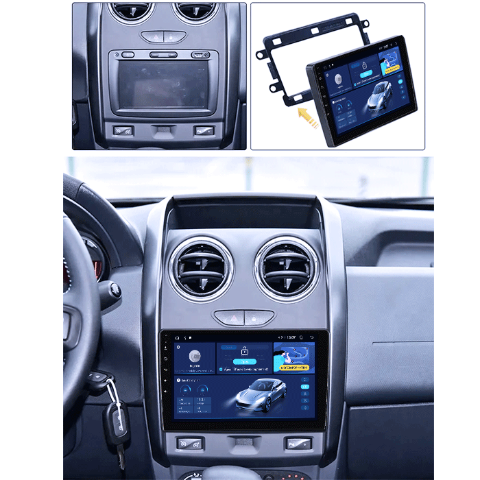 Navigatie dedicata Renault Sandero Dacia Duster Captur Lada Xray, 4GB RAM 64GB ROM, Octacore, Android 14, Display QLED 1K 9", Carplay&Android Auto, SIM 4G, Ventilator Activ [5]