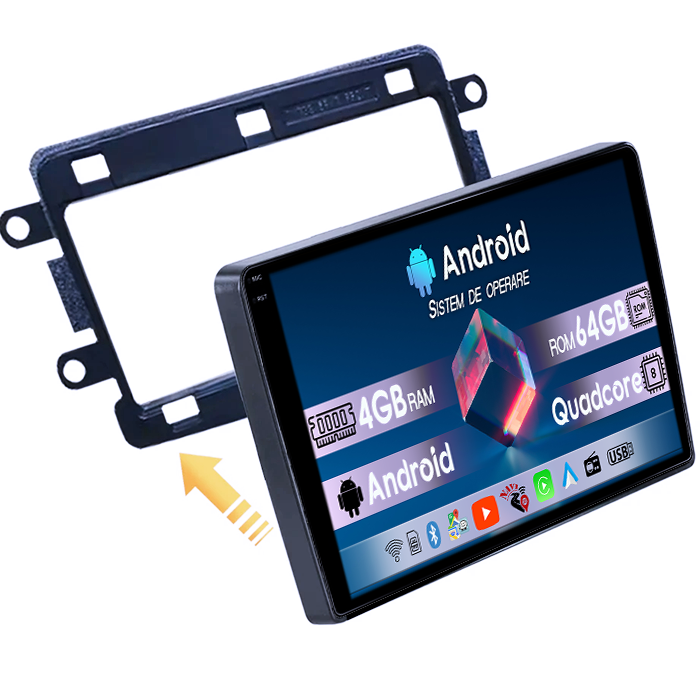 Navigatie dedicata Renault Sandero Dacia Duster Captur Lada Xray, 4GB RAM 64GB ROM, Quad Core, Display 9" QLED 1K, Carplay, Android 14, Bluetooth, Magazin Play, Suport Camere AHD [1]