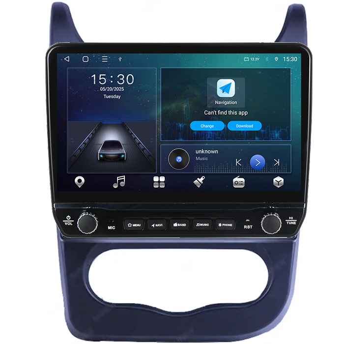 Navigatie dedicata Renault Sandero 2013-2014 Tesla cu butoane rotative model 2024, 4GB RAM 64GB ROM, Procesor Quadcore, Android 14, Display QLED 10", DSP, Carplay&Android Auto [6]