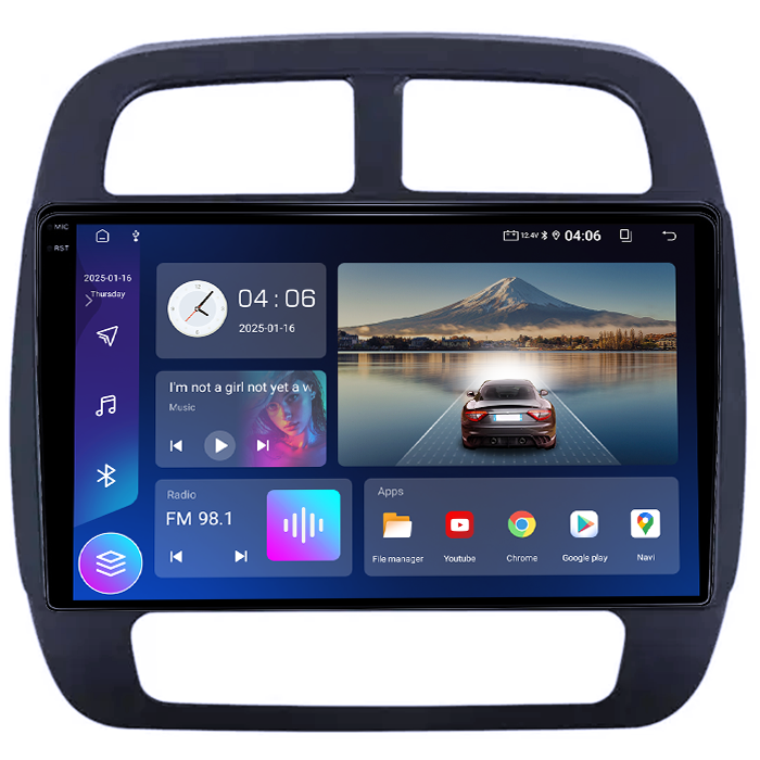 Navigatie dedicata Renault Spring 2021, 8GB RAM 128GB ROM, Octacore, Platforma TS18, Android 14, Display QLED 10", Suporta camera 360", DSP, Carplay&Android Auto, SIM 4G, Ventilator Activ [2]