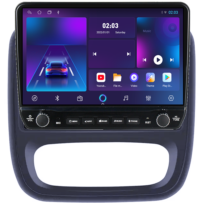 Navigatie dedicata Renault Trafic 3 Tesla cu butoane rotative model 2024, 4GB RAM 64GB ROM, Procesor Quadcore, Android 14, Display QLED 10", DSP, Carplay&Android Auto [5]