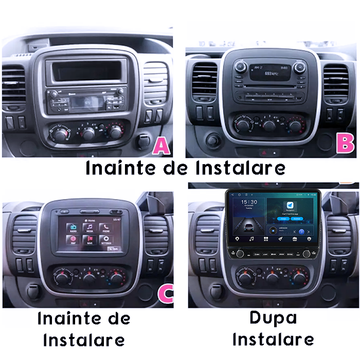 Navigatie dedicata Renault Trafic 3 Tesla cu butoane rotative model 2024, 4GB RAM 64GB ROM, Procesor Quadcore, Android 14, Display QLED 10", DSP, Carplay&Android Auto [7]