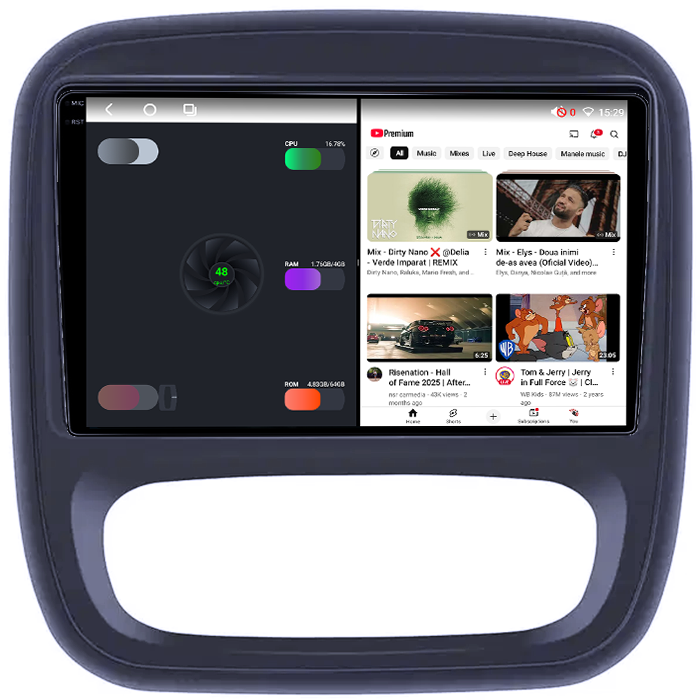 Navigatie dedicata Renault Trafic 2014-2018, 4GB RAM 64GB ROM, Octacore, Android 14, Display QLED 1K 9", Carplay&Android Auto, SIM 4G, Ventilator Activ [3]