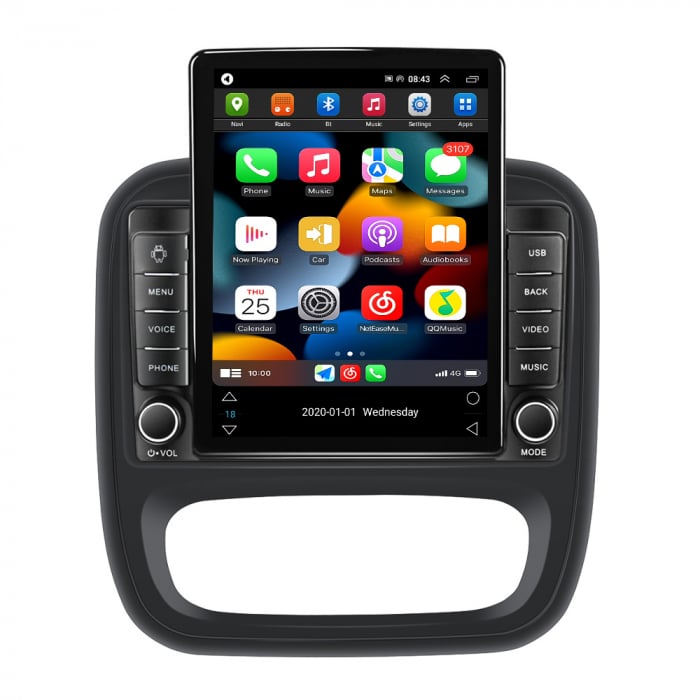 Navigatie dedicata Renault Trafic 3 for Opel Vivaro B 2014-2018,Tesla Style, ANDROID 13,Carplay&Android Auto, 10 inch , 8+128GB, Internet, Aplicatii, Waze, GPS [2]