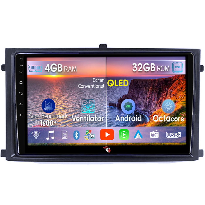 Navigatie dedicata Rexton 2020+&XLV 2015+, 4GB RAM 32GB ROM, Octacore, Android 14, Display QLED 9", DSP, Carplay&Android Auto, SIM 4G, Bluetooth, Ventilator Activ [1]