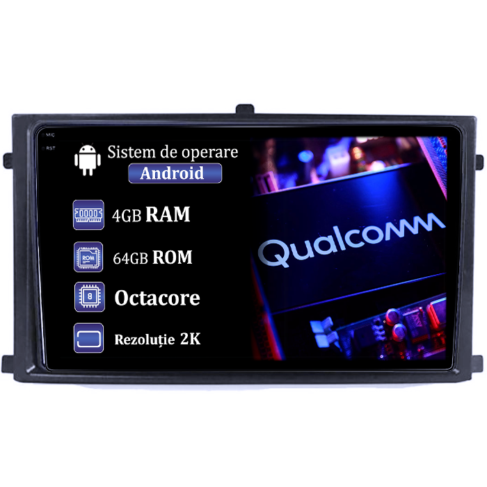 Navigatie dedicata Rexton 2020+&XLV 2015+, 4GB RAM 64GB ROM, Procesor Qualcomm Octacore, Android 14, Rezolutie 2K, Display QLED 9", DSP, Carplay&Android Auto, SIM 4G [1]