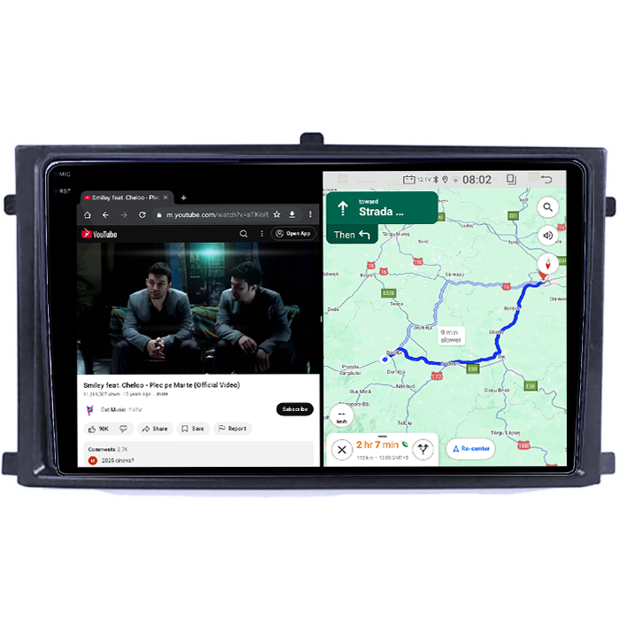 Navigatie dedicata Rexton 2020+&XLV 2015+, 4GB RAM 64GB ROM, Quadcore, Android 14, Display QLED 1K, 9", DSP, Carplay&Android Auto, Suport camere AHD [4]