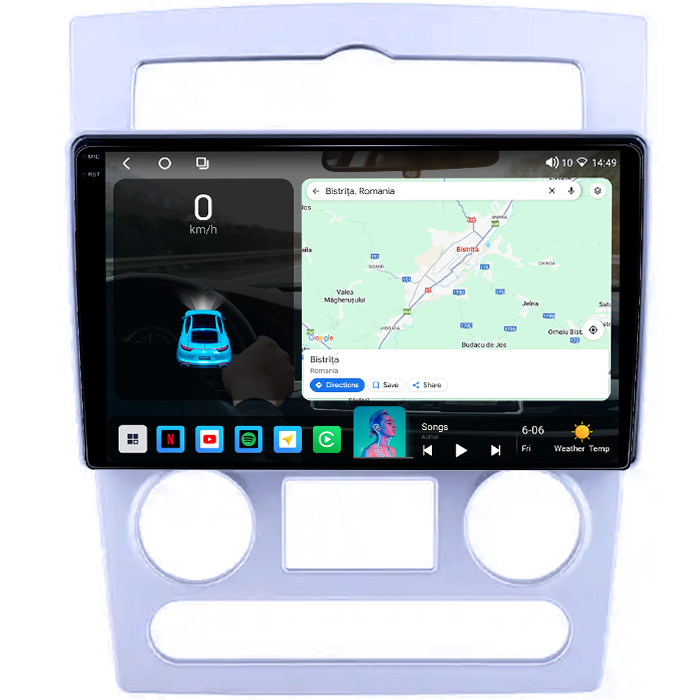 Navigatie dedicata Rohens Coupe 2004-2006, 4GB RAM 64GB ROM, Octacore, Android 14, Display QLED 1K 9", Carplay&Android Auto, SIM 4G, Ventilator Activ [2]