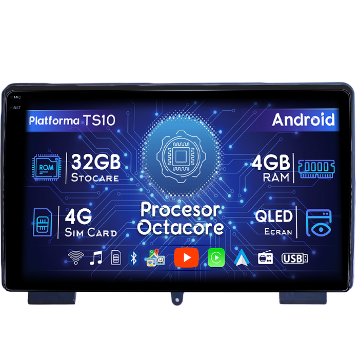Navigatie dedicata Rohens Coupe 2009-2011, 4GB RAM 32GB ROM, Octacore, Android 14, Display QLED 1K 9", DSP, Carplay&Android Auto, SIM 4G, Bluetooth, Ventilator Activ [1]