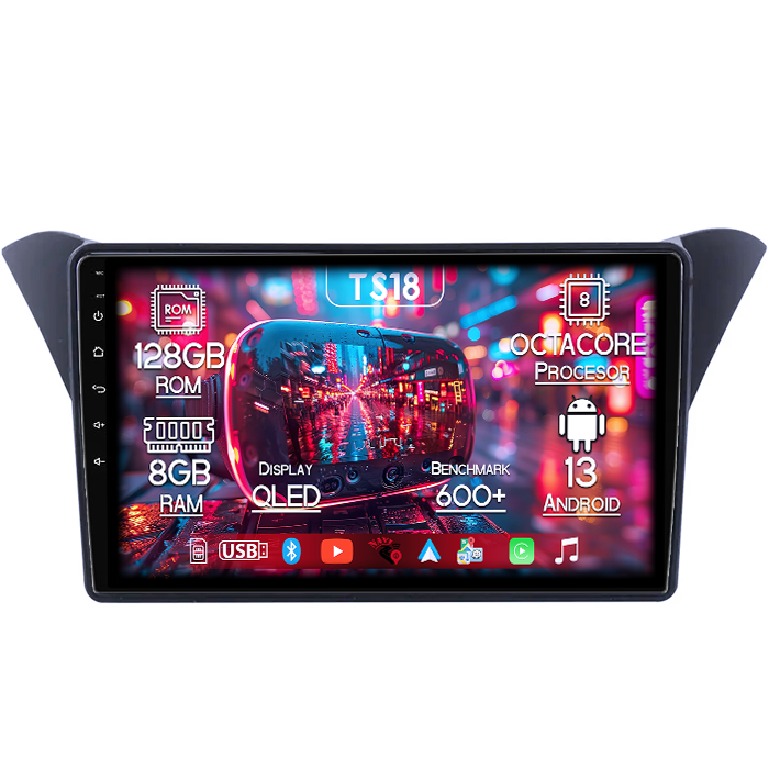 Navigatie dedicata Rohens Coupe 2012 , 8GB RAM 128GB ROM, Octacore, Platforma TS18, Android 13, Display QLED 9”, Suporta camera 360º, DSP, Carplay&Android Auto, SIM 4G, Ventilator Activ [1]