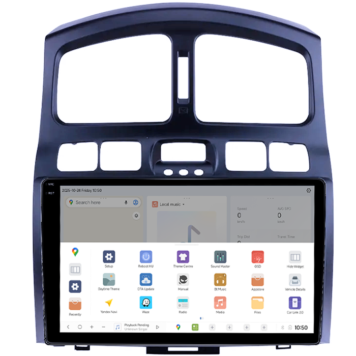 Navigatie dedicata Hyundai Santa Fe 2000-2012, DUDU3, 4GB RAM 64GB ROM, Octacore, Platforma 8581, Android, Display QLED 9", DSP, Carplay&AndroidAuto [3]