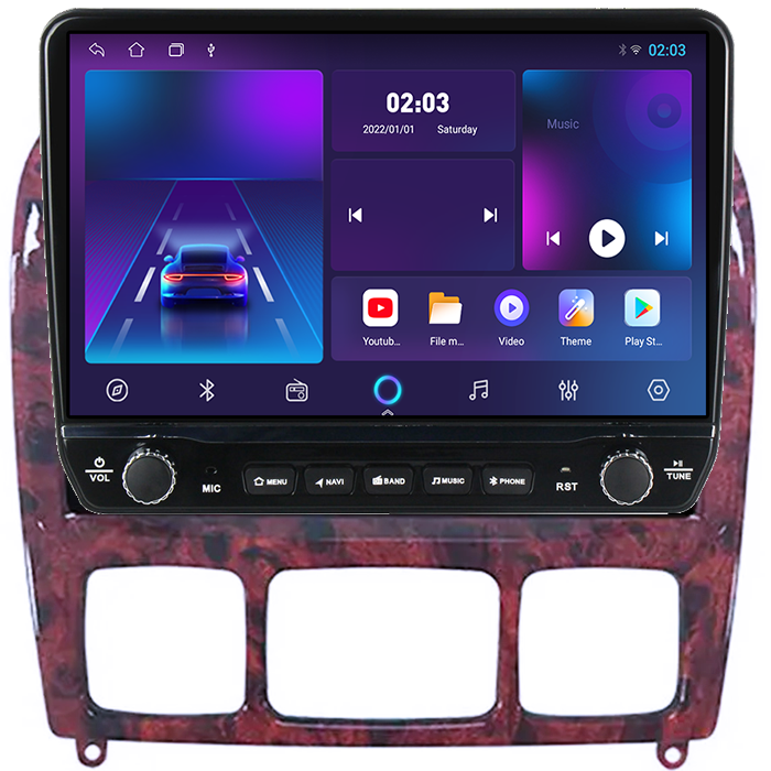 Navigatie dedicata Mercedes S-Class 1998-2005 Tesla cu butoane rotative model 2024, 4GB RAM 64GB ROM, Procesor Quadcore, Android 14, Display QLED 10", DSP, Carplay&Android Auto [6]