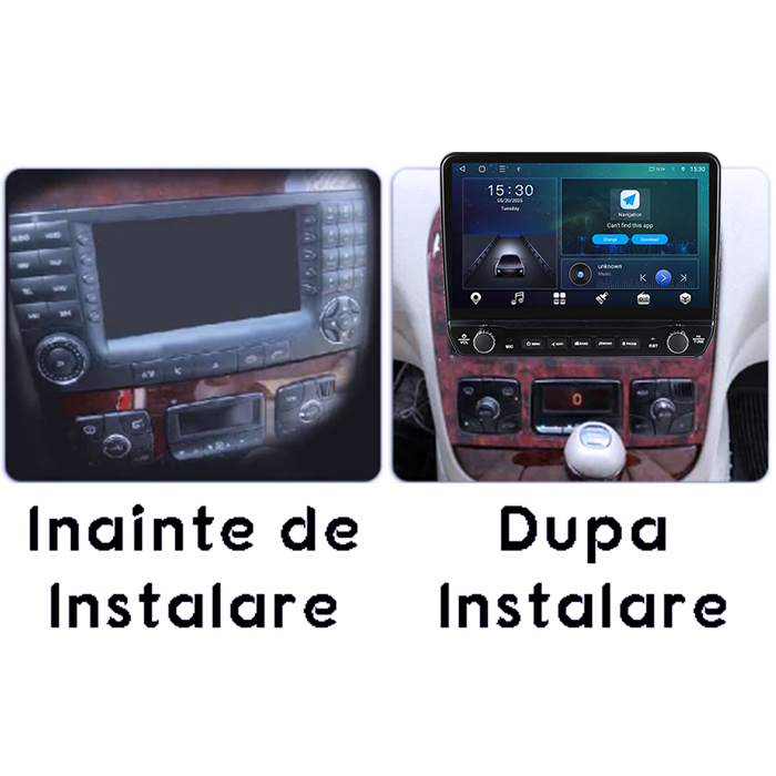 Navigatie dedicata Mercedes S-Class 1998-2005 Tesla cu butoane rotative model 2024, 4GB RAM 64GB ROM, Procesor Quadcore, Android 14, Display QLED 10", DSP, Carplay&Android Auto [8]