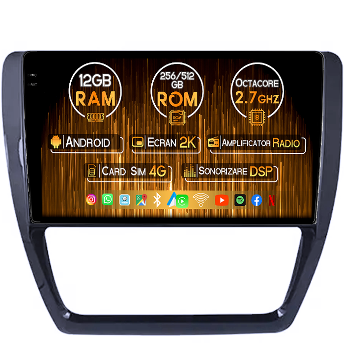 Navigatie dedicata Sagitar 2012-2016, 12GB RAM 256/512GB ROM, Android 14, Rezolutie 2K, Display QLED 9", DSP, Carplay&Android Auto, SIM 4G, Ventilator Activ, Suport Camere 360 [1]
