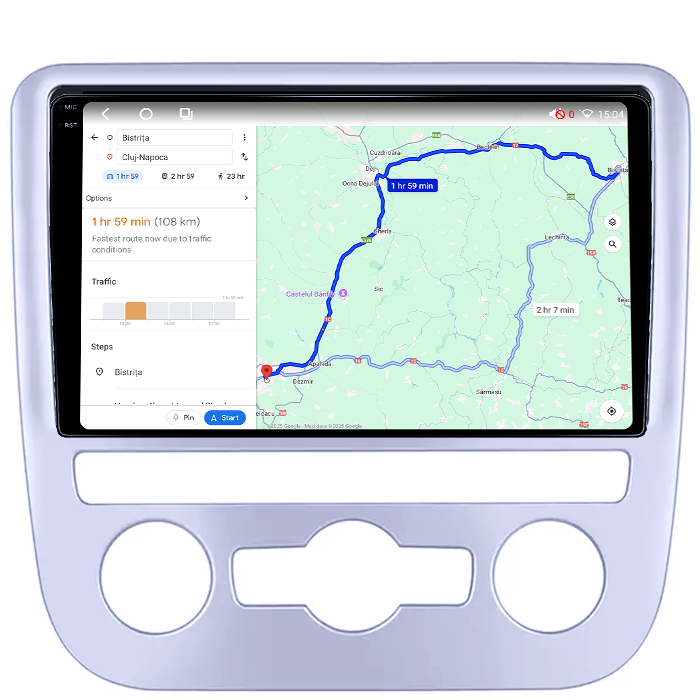Navigatie dedicata Scirocco 2009-2014, 4GB RAM 64GB ROM, Octacore, Android 14, Display QLED 1K 9", DSP, Carplay&Android Auto, SIM 4G, Ventilator Activ [4]