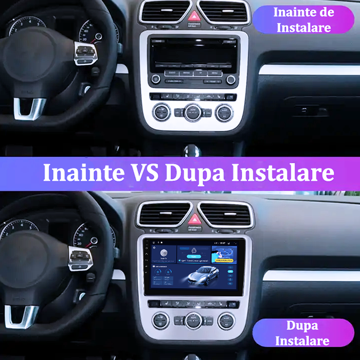 Navigatie dedicata Scirocco 2009-2014, 4GB RAM 64GB ROM, Octacore, Android 14, Display QLED 9", DSP, Carplay&Android Auto, SIM 4G, Ventilator Activ [2]
