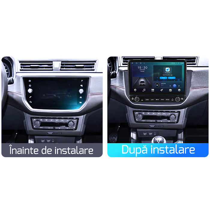 Navigatie dedicata Seat Ibiza 2017-2020 Tesla cu butoane rotative model 2024, 4GB RAM 64GB ROM, Procesor Quadcore, Android 14, Display QLED 10", DSP, Carplay&Android Auto [7]