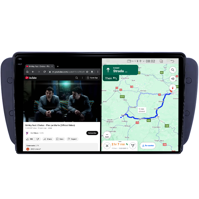 Navigatie dedicata Seat Ibiza 2009-2012, 4GB RAM 64GB ROM, Quad Core, Display 9" QLED 1K, Carplay, Android 14, Bluetooth, Magazin Play, Suport Camere AHD [6]
