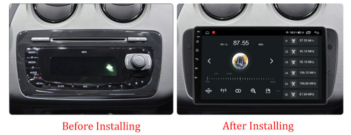 Navigatie dedicata Seat Ibiza 2009-2013, 4 GB RAM 32 ROM, Android 13, Display QLED, 9", DSP, Carplay, Android Auto, Internet, Youtube , Waze , WI-FI , USB , Bluetooth [8]