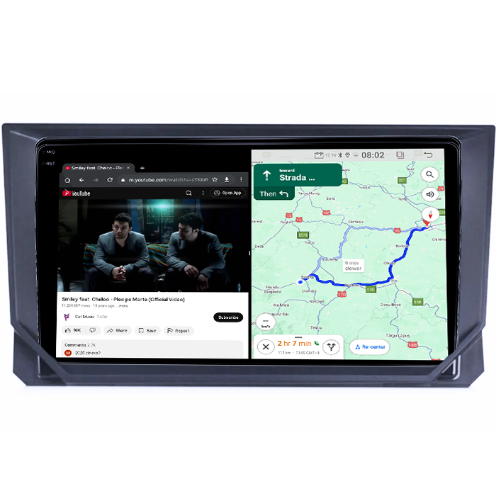 Navigatie dedicata Seat Ibiza 2017-2020, 4GB RAM 64GB ROM, Quad Core, Display 9" QLED 1K, Carplay, Android 14, Bluetooth, Magazin Play, Suport Camere AHD [6]