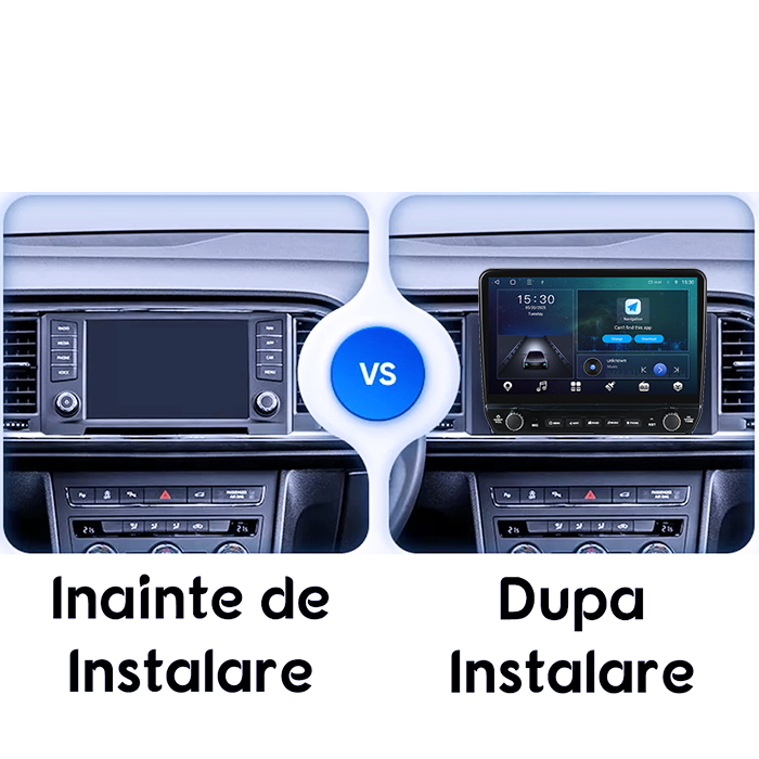 Navigatie dedicata Seat Ateca 2016-2022 Tesla cu butoane rotative model 2024, 4GB RAM 64GB ROM, Procesor Quadcore, Android 14, Display QLED 10", DSP, Carplay&Android Auto [7]