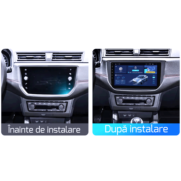 Navigatie dedicata Seat Ibiza 2017-2022, 4GB RAM 64GB ROM, Octacore, Android 14, Display QLED 1K 9", Carplay&Android Auto, SIM 4G, Ventilator Activ [5]
