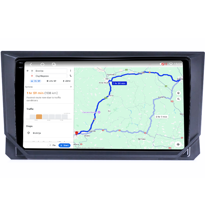 Navigatie dedicata Seat Ibiza 2017-2022, 4GB RAM 64GB ROM, Octacore, Android 14, Display QLED 1K 9", Carplay&Android Auto, SIM 4G, Ventilator Activ [4]