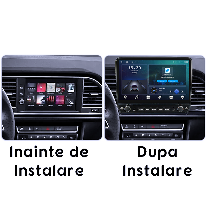 Navigatie dedicata Seat Leon 2012-2018 Tesla cu butoane rotative model 2024, 4GB RAM 64GB ROM, Procesor Quadcore, Android 14, Display QLED 10", DSP, Carplay&Android Auto [7]