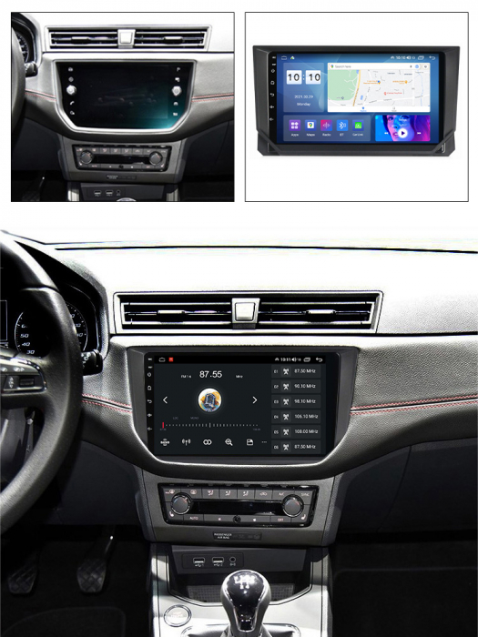 Navigatie dedicata Seat Ibiza 2017-2022, 4 GB RAM 32 ROM, Android 13, Display QLED, 9", DSP, Carplay, Android Auto, Internet, Youtube , Waze , WI-FI , USB , Bluetooth [6]