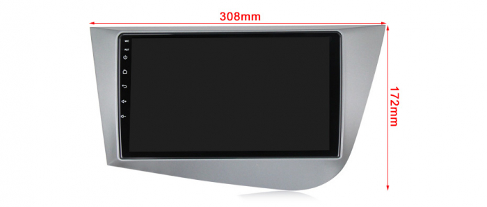 Navigatie dedicata Seat Leon 2005-2012, 4 GB RAM 32 ROM, Android 13, Display QLED, 9", DSP, Carplay, Android Auto, Internet, Youtube , Waze , WI-FI , USB , Bluetooth [7]