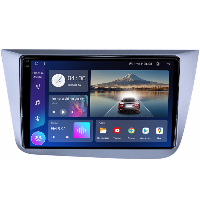 Navigatie dedicata Seat Leon 2005-2012, 4GB RAM 64GB ROM, Quad Core, Display 9" QLED 1K, Carplay, Android 14, Bluetooth, Magazin Play, Suport Camere AHD [2]
