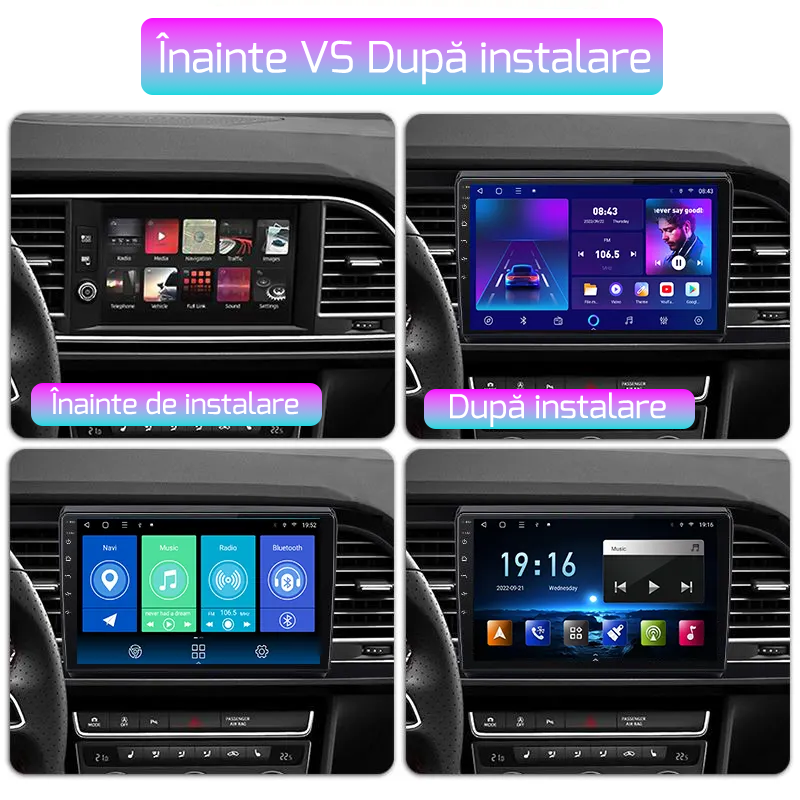 Navigatie dedicata Seat Leon 2012-2018, 8GB RAM 128GB ROM, Octacore, Platforma TS18, Android 13, Display QLED 9”, Suporta camera 360º, DSP, Carplay&Android Auto, SIM 4G, Ventilator Activ [4]
