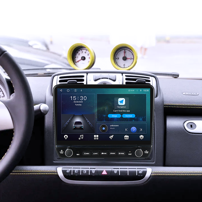 Navigatie dedicata Smart Fortwo 2006-2011 Tesla cu butoane rotative model 2024, 4GB RAM 64GB ROM, Procesor Quadcore, Android 14, Display QLED 10", DSP, Carplay&Android Auto [7]