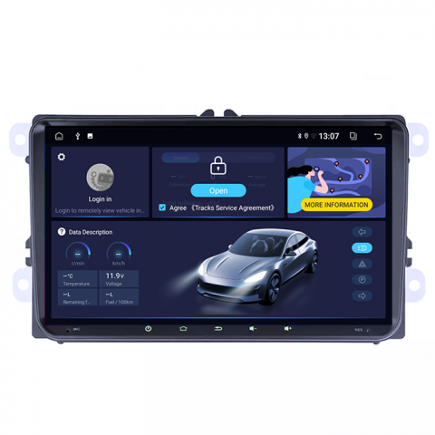Navigatie dedicata Seat/Skoda, Full Touch, 4GB RAM 64GB ROM, Octacore, Android 14, Display QLED 9", DSP, Carplay&Android Auto, SIM 4G, Ventilator Activ [1]