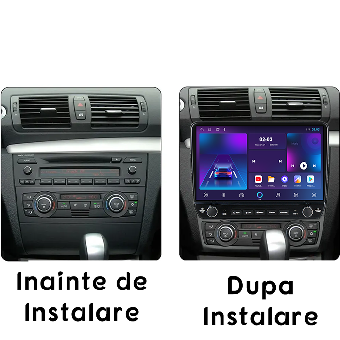 Navigatie dedicata Seria 1 2008-2012 (AB) Tesla cu butoane rotative model 2024, 4GB RAM 64GB ROM, Procesor Quadcore, Android 14, Display QLED 10", DSP, Carplay&Android Auto [7]