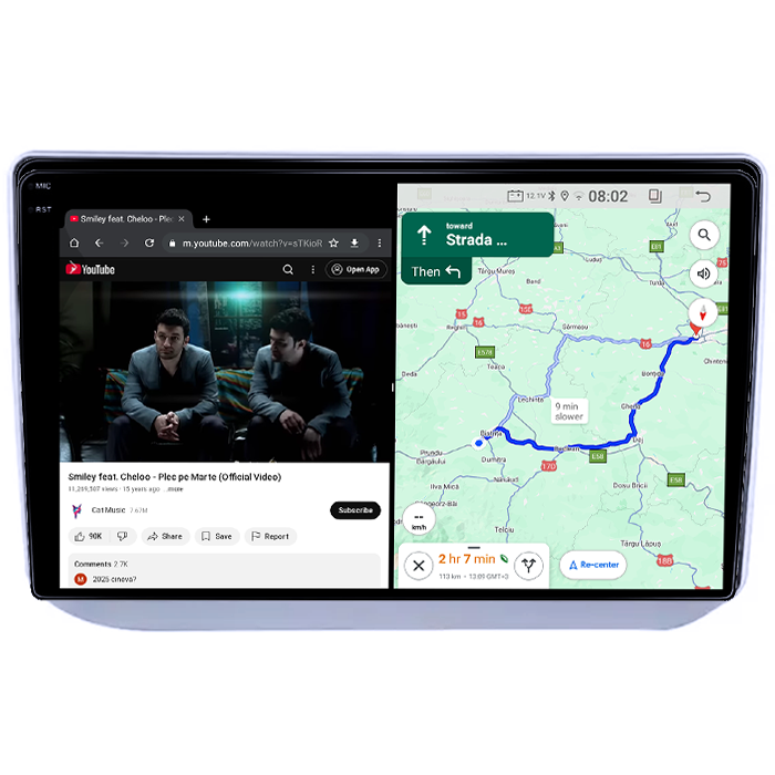 Navigatie dedicata Skoda Fabia 2007-2014, 4GB RAM 64GB ROM, Quad Core, Display 10" QLED 1K, Carplay, Android 14, Bluetooth, Magazin Play, Suport Camere AHD [6]