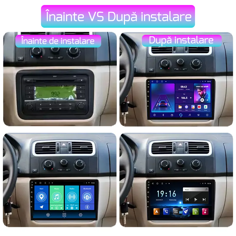 Navigatie dedicata Skoda Fabia 2007-2014, 8GB RAM 128GB ROM, Octacore, Platforma TS18, Android 13, Display QLED 10”, Suporta camera 360º, DSP, Carplay&Android Auto, SIM 4G, Ventilator Activ [2]